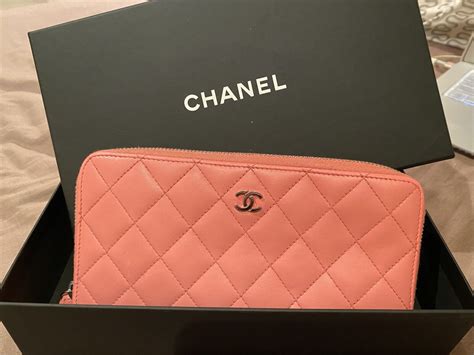 chanel classic flap wallet pink|Chanel classic long flap wallet.